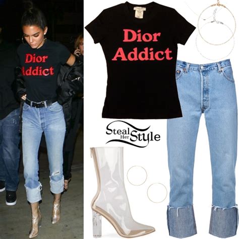 Kendall Jenner Fashion: Dior Addict T